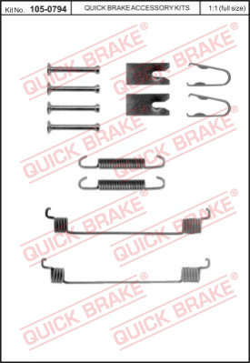 Комплектующие тормозной колодки QUICK BRAKE 105-0794
