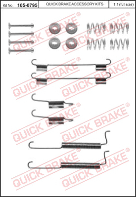 Комплектующие тормозной колодки QUICK BRAKE 105-0795