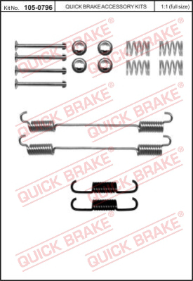 Комплектующие тормозной колодки QUICK BRAKE 105-0796