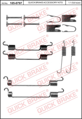 Комплектующие тормозной колодки QUICK BRAKE 105-0797