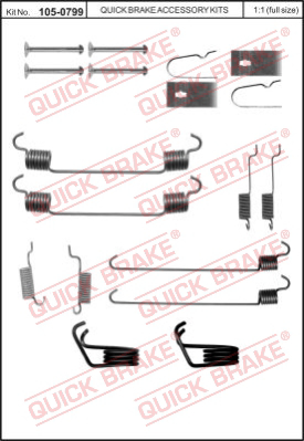 Комплектующие тормозной колодки QUICK BRAKE 105-0799