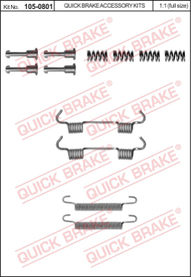 Комплектующие стояночной тормозной системы QUICK BRAKE 105-0801