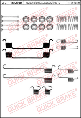 Комплектующие тормозной колодки QUICK BRAKE 105-0802