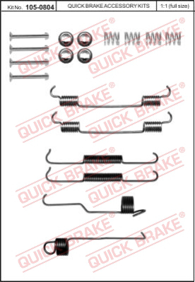 Комплектующие тормозной колодки QUICK BRAKE 105-0804