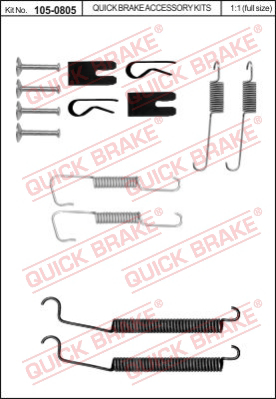 Комплектующие тормозной колодки QUICK BRAKE 105-0805