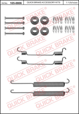 Комплектующие тормозной колодки QUICK BRAKE 105-0806