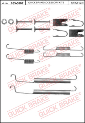 Комплектующие тормозной колодки QUICK BRAKE 105-0807