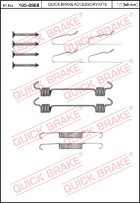 Комплектующие стояночной тормозной системы QUICK BRAKE 105-0808