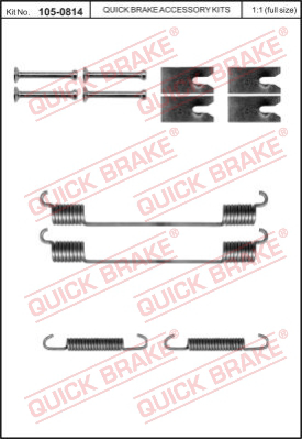 Комплектующие тормозной колодки QUICK BRAKE 105-0814