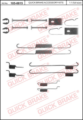 Комплектующие тормозной колодки QUICK BRAKE 105-0815