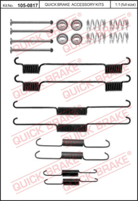 Комплектующие тормозной колодки QUICK BRAKE 105-0817