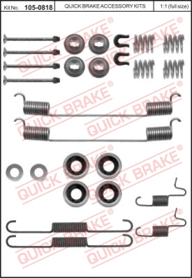 Комплектующие тормозной колодки QUICK BRAKE 105-0818