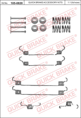 Комплектующие тормозной колодки QUICK BRAKE 105-0820
