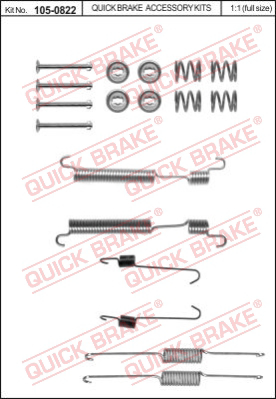 Комплектующие тормозной колодки QUICK BRAKE 105-0822