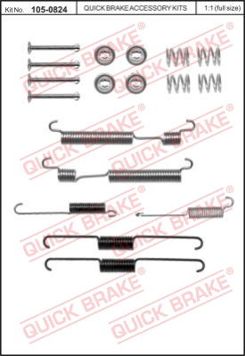 Комплектующие тормозной колодки QUICK BRAKE 105-0824