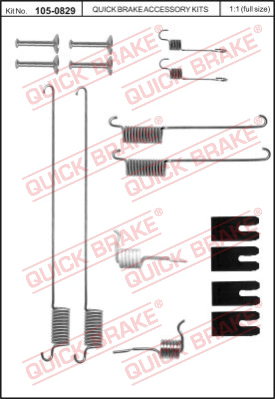 Комплектующие тормозной колодки QUICK BRAKE 105-0829