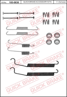 Комплектующие тормозной колодки QUICK BRAKE 105-0830
