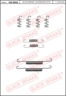 Комплектующие стояночной тормозной системы QUICK BRAKE 105-0832