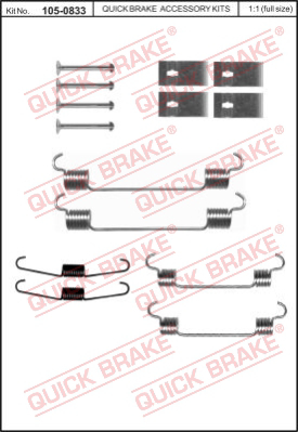 Комплектующие тормозной колодки QUICK BRAKE 105-0833