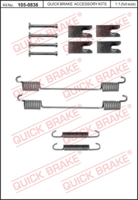 Комплектующие тормозной колодки QUICK BRAKE 105-0836