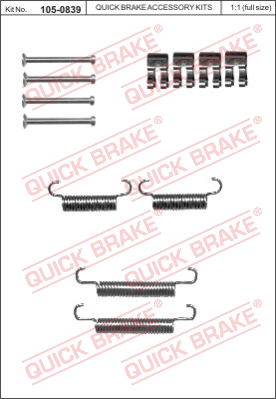 Комплектующие стояночной тормозной системы QUICK BRAKE 105-0839