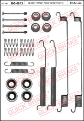 Комплектующие тормозной колодки QUICK BRAKE 105-0843