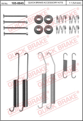 Комплектующие тормозной колодки QUICK BRAKE 105-0845