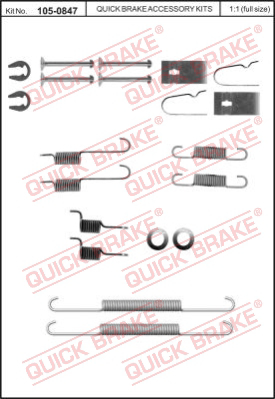 Комплектующие тормозной колодки QUICK BRAKE 105-0847
