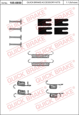Комплектующие стояночной тормозной системы QUICK BRAKE 105-0850