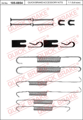 Комплектующие тормозной колодки QUICK BRAKE 105-0854
