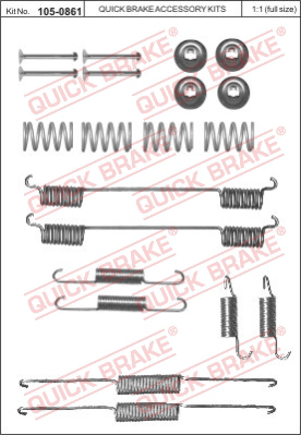 Комплектующие тормозной колодки QUICK BRAKE 105-0861