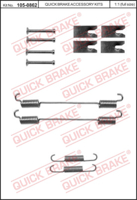 Комплектующие тормозной колодки QUICK BRAKE 105-0862