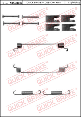 Комплектующие тормозной колодки QUICK BRAKE 105-0866