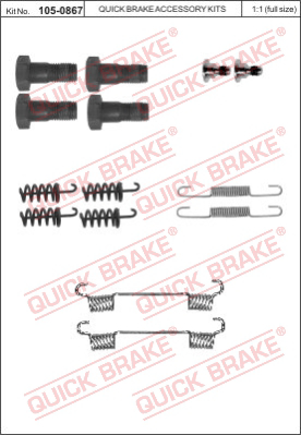 Комплектующие стояночной тормозной системы QUICK BRAKE 105-0867