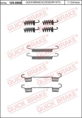 Комплектующие стояночной тормозной системы QUICK BRAKE 105-0868