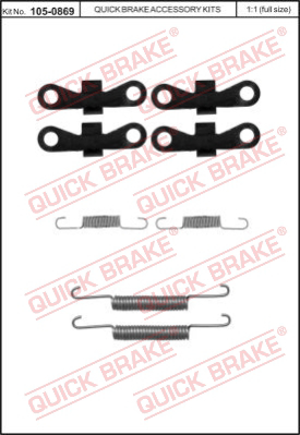 Комплектующие стояночной тормозной системы QUICK BRAKE 105-0869