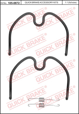 Комплектующие тормозной колодки QUICK BRAKE 105-0872