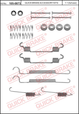 Комплектующие тормозной колодки QUICK BRAKE 105-0873