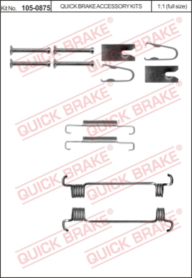 Комплектующие стояночной тормозной системы QUICK BRAKE 105-0875