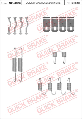 Комплектующие стояночной тормозной системы QUICK BRAKE 105-0876