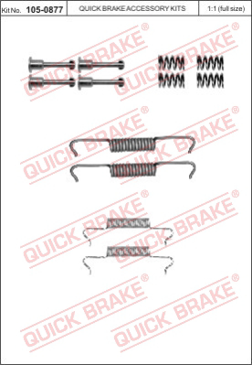 Комплектующие стояночной тормозной системы QUICK BRAKE 105-0877