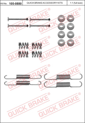 Комплектующие стояночной тормозной системы QUICK BRAKE 105-0880