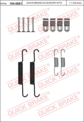 Комплектующие стояночной тормозной системы QUICK BRAKE 105-0881
