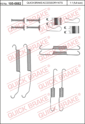 Комплектующие тормозной колодки QUICK BRAKE 105-0882
