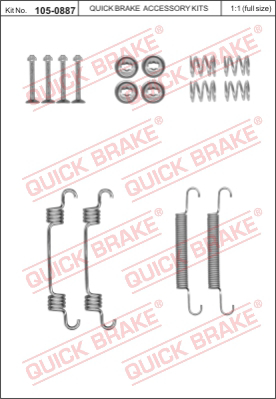 Комплектующие стояночной тормозной системы QUICK BRAKE 105-0887