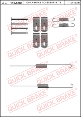Комплектующие тормозной колодки QUICK BRAKE 105-0888