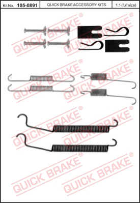 Комплектующие тормозной колодки QUICK BRAKE 105-0891