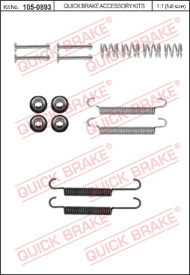 Комплектующие стояночной тормозной системы QUICK BRAKE 105-0893