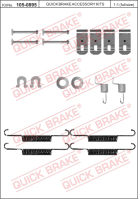 Комплектующие стояночной тормозной системы QUICK BRAKE 105-0895