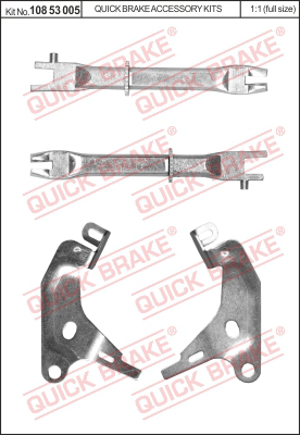Комплект регулятора барабанного тормозного механизма QUICK BRAKE 10853005
